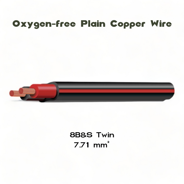 8 b&s twin sheath battery and starter cable australian made up to 59.2amp