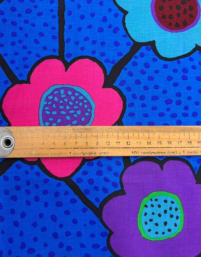 Blue Floral Connections Cotton Fabric, Kaffe Fasset Collective