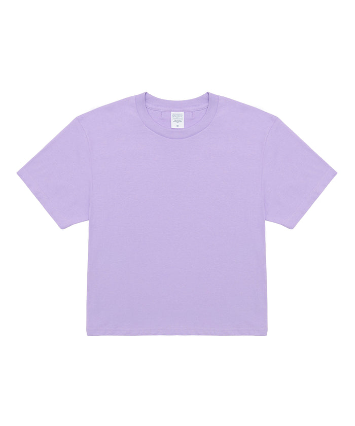 c wear メンズ クロップtシャツ ライトパープル フロントビュー
