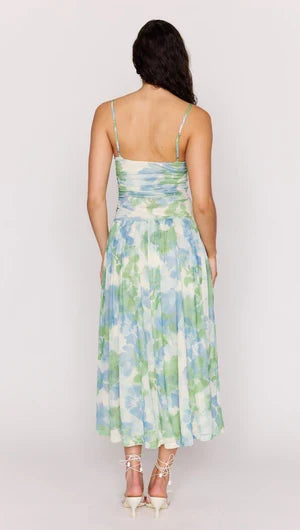 Carrie Mesh Maxi Dress - Watercolour