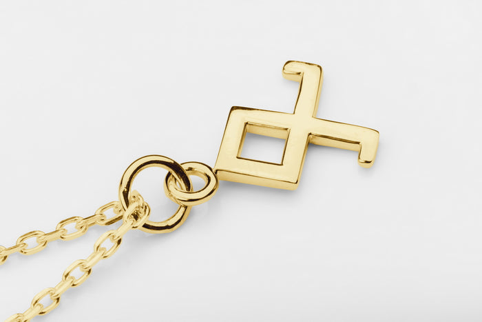 vkngjewelry Pendant Handmade Gold Rune Othala Pendant