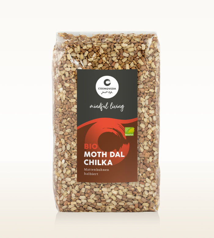 Cosmoveda - BIO Moth Dal Chilka: Mattenbohnen halbiert - 500g_10308.jpg