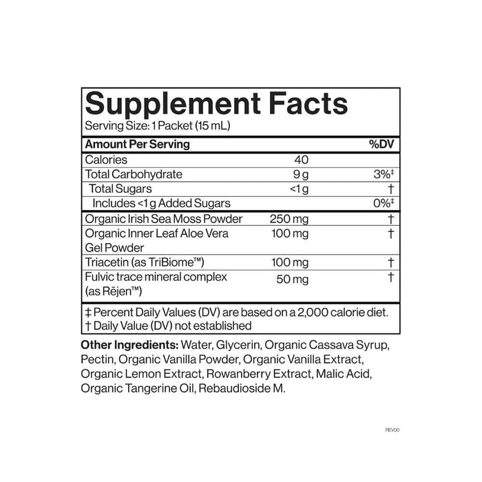 Cymbiotika Irish Sea Moss Supplement - 26 x 15ml Pouches - L'Organic