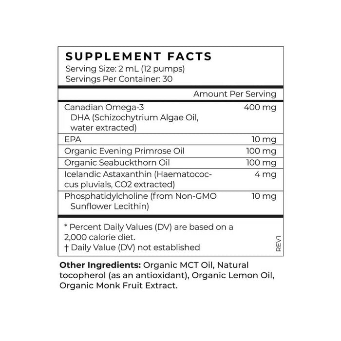Cymbiotika Vegan Omega 3 DHA + Astaxanthin - 60ml - L'Organic