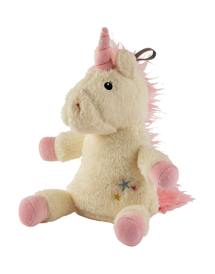 Soft cream unicorn plush with cherry pips heat pack filling