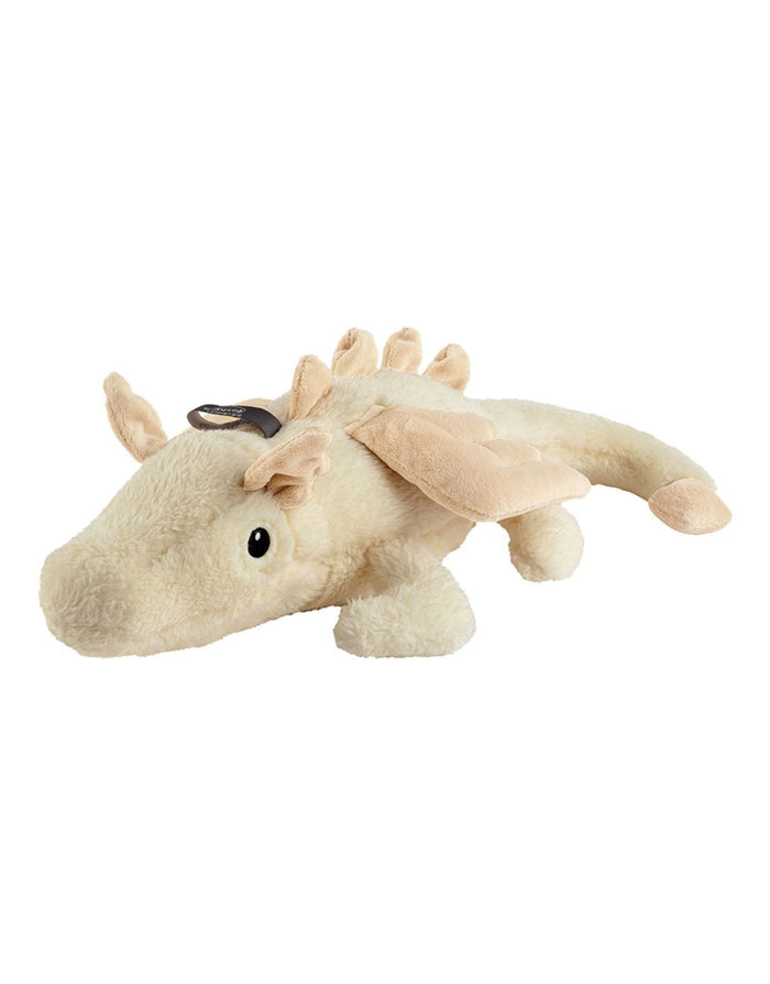 Cute cream plush Dinesh Dragon rapeseed heat pack with wings and ridges
