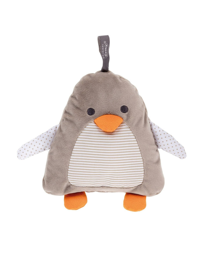 Fashy rapeseed heat pack with soft gray Pia Penguin plush cover