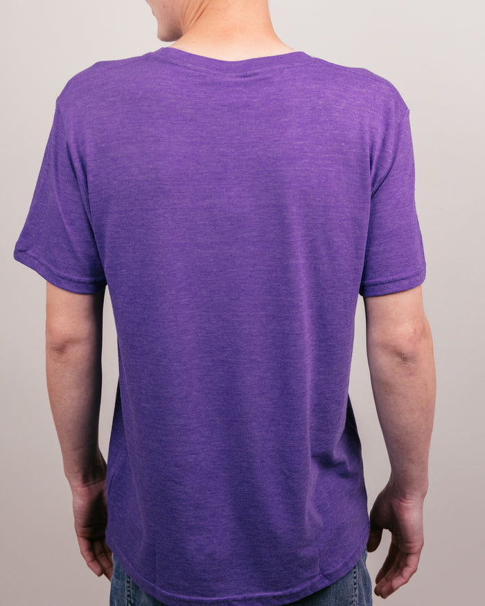 Purple Fight! Leaning K-State Wildcat Vintage T-Shirt Back