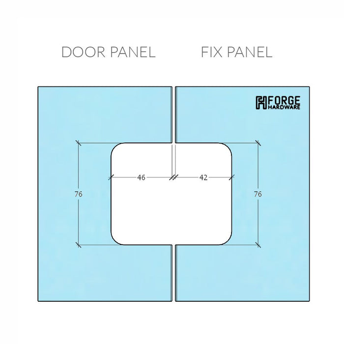 Forge Frameless Shower Hinge Heavy Duty Adjustable Glass to Glass 180 Degrees - Brushed Nickel - Image 4