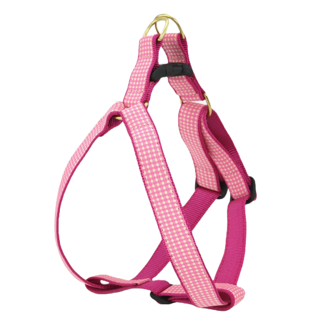 PINK-GINGHAM-DOG-HARNESS