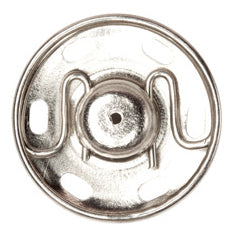 Hemline Snap Fasteners: Sew-on: Nickel: 18mm: Pack of 2 - Snaps