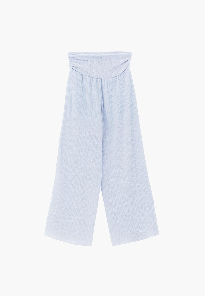 High Waist Wide Leg Pants - NANTUCKET BREEZE
