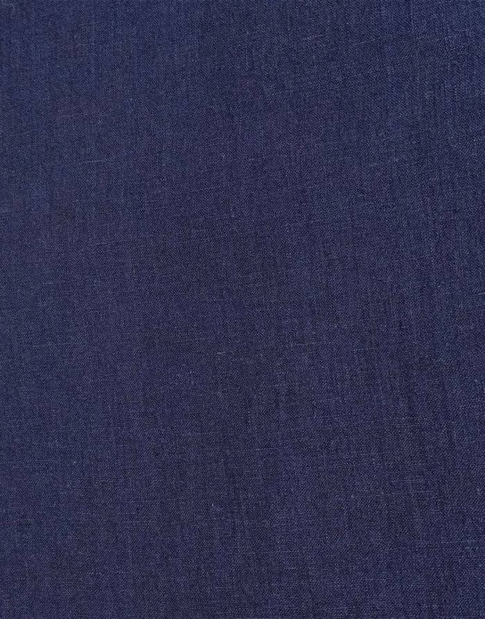 Ischia Washed Linen Fabric, Navy