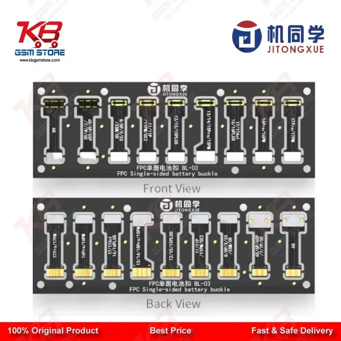 JTX BL-03 Battery FPC Connector Power Cable iPhone 6 to iPhone 17 Series — KB GSM Store Pakistan