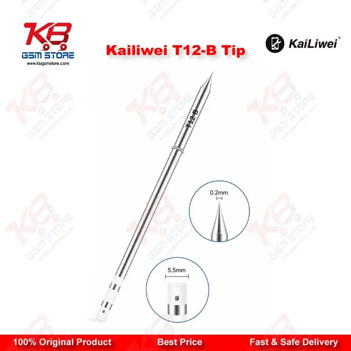 Kailiwei T12-B Soldering Tip – Conical Tip for T12 Soldering Station | Mobile PCB Repair