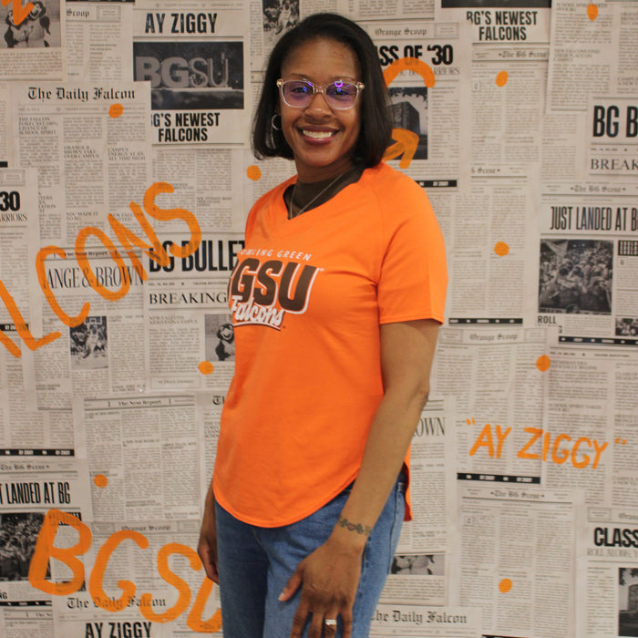 Ladies Zoozatz BGSU Falcons Donna Tee