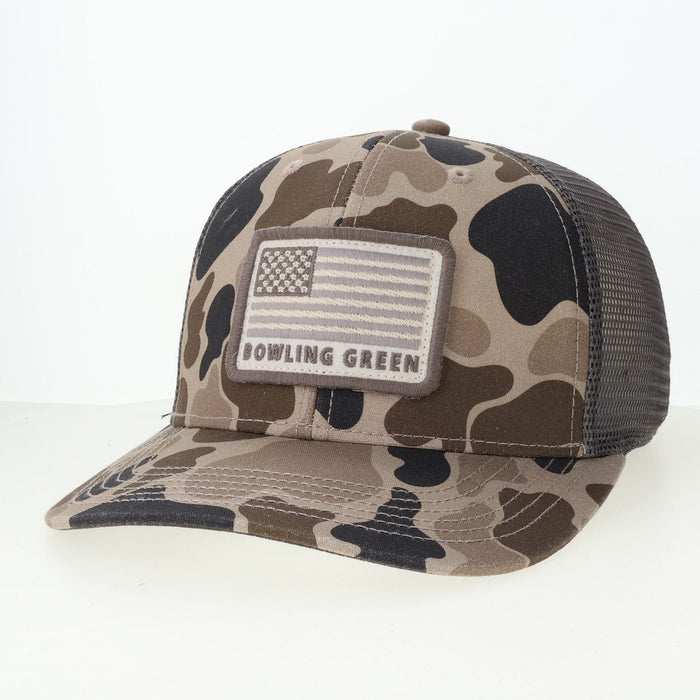 Legacy Bowling Green USA Flag Trucker Mid-Pro Snapback Hat