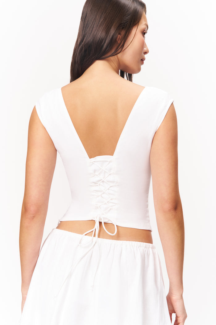 LEILA TOP IN WHITE