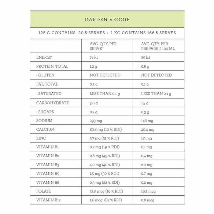 Nutra Organics Vegetable Broth Garden Veggie - 125g - L'Organic