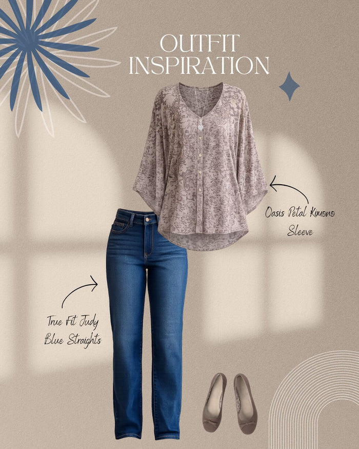 Oasis Petal Kimono Sleeve Top