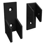 Raked BARR Extended 'C' Bracket Kit - 4 Pack - White / Black - Image 1