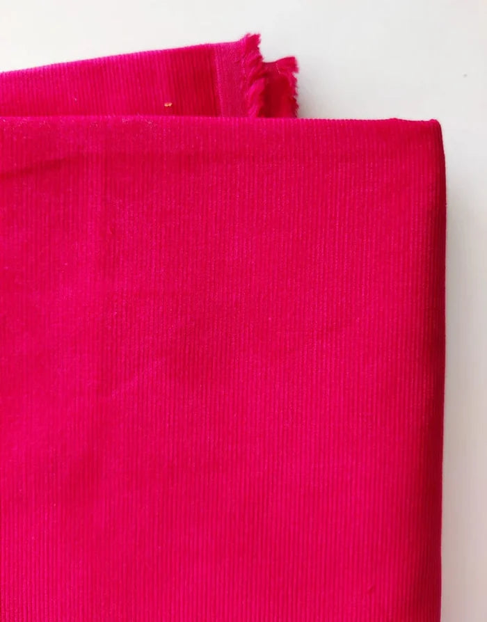 Remnant 1.95m - Scarlet 21 Wale Cotton Needlecord Fabric