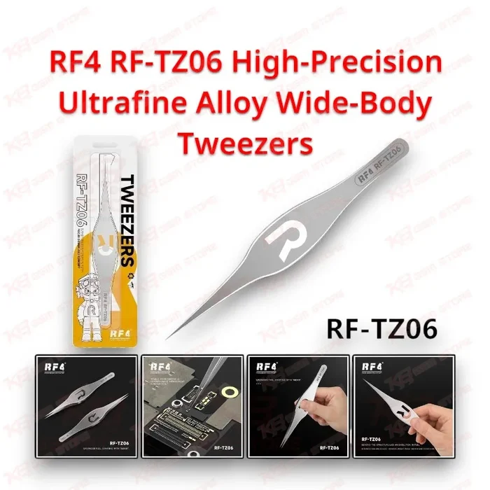 RF4 RF-TZ06 High-Precision Ultrafine Alloy Wide-Body Tweezers