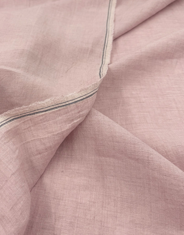 Sorrento Washed Linen Fabric, Pink