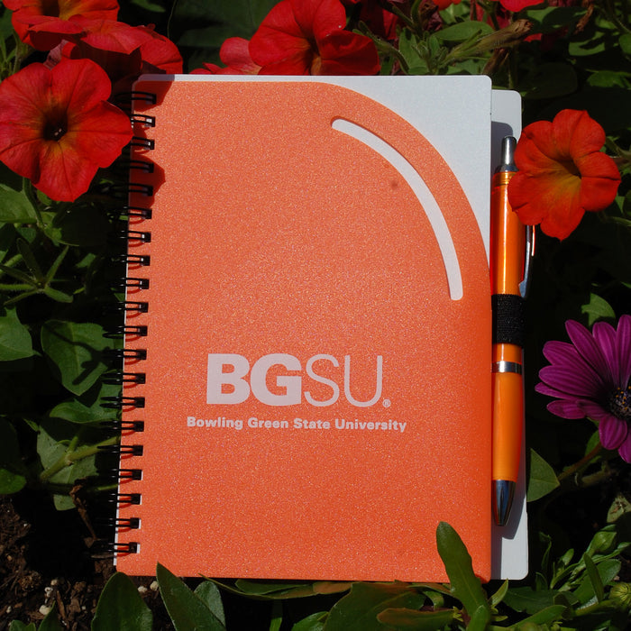 Spirit BGSU ORANGE Curvy Top Notebook and Pen