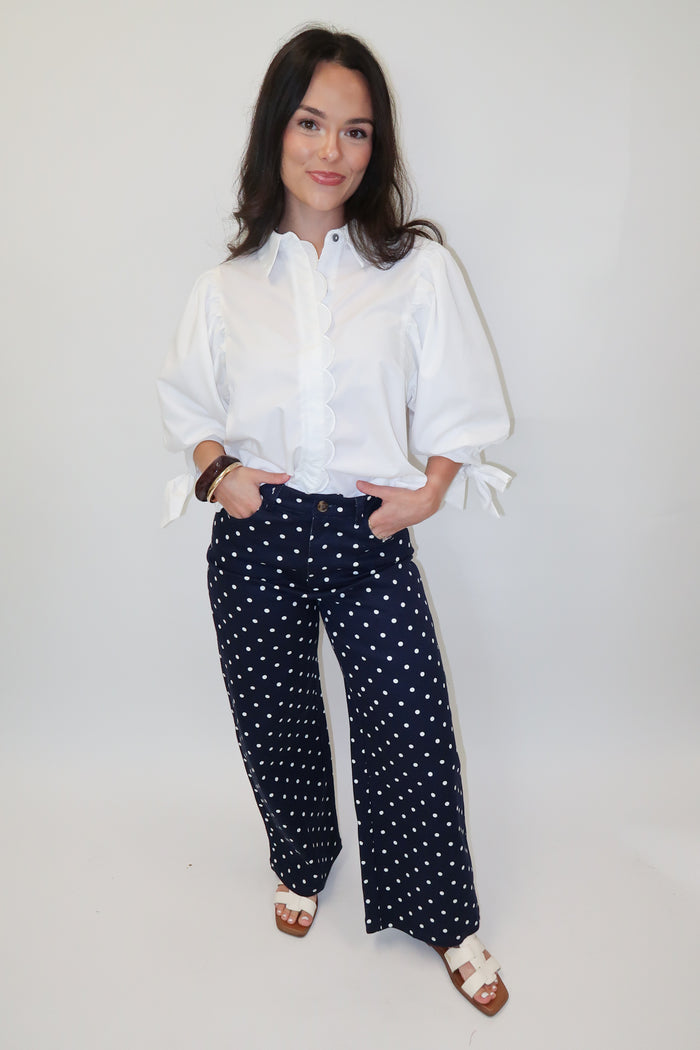 Spotted In Spring Pant - The Pink Tulip Clothing