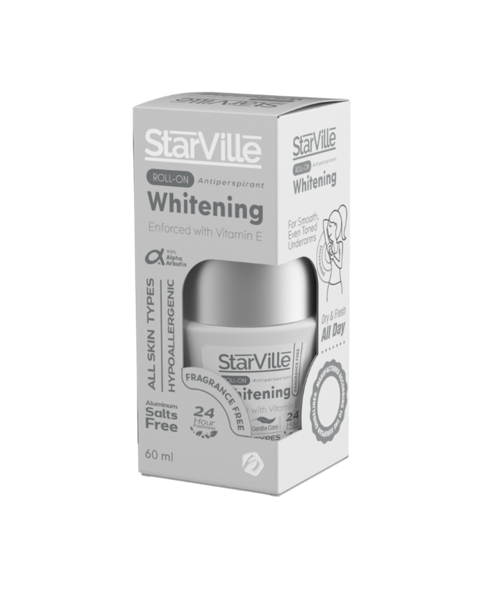 Starville Whitening Roll on Fragrance Free 60 ml - ستار فيل وايتنينج رول أون خالي من العطور 60 مل