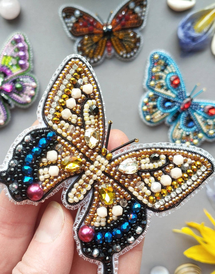 Swallowtail Butterfly Beaded Embroidery Brooch/Hanging Decoration Kit