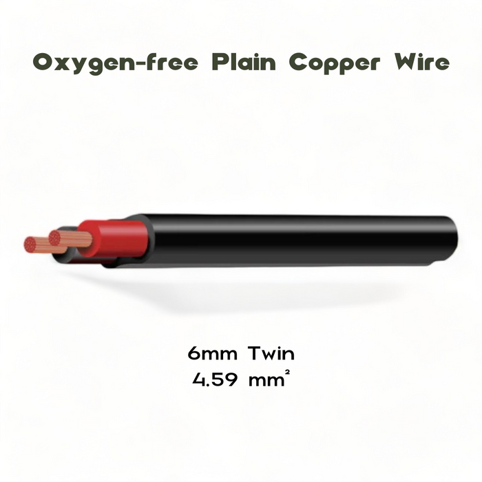 twin sheath cable 6mm auto size 4.59mm2 50a v90 pvc insulated for automotive use