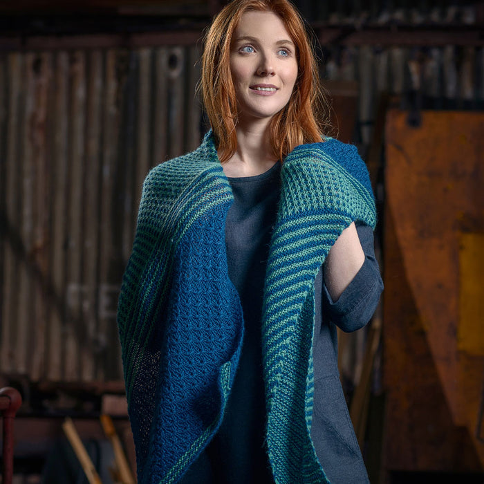 Two-colour Assymetrical Shawl