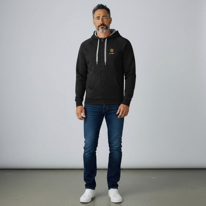U.S. Army Men's Victory Full Zip Hood Tall (Black)*