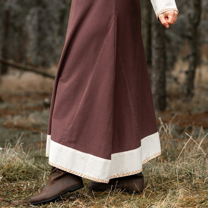 vkngjewelry Apparel & Accessories Viking Dress Jorunn Brown/Natural