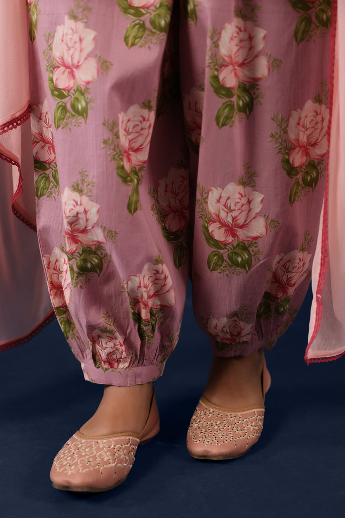 Women’s Cotton Straight Kurta Set with Dupatta