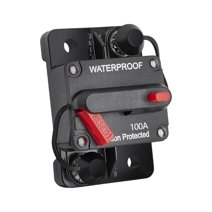 100 amp flush mount dc circuit breaker for caravan or rv electrical systems
