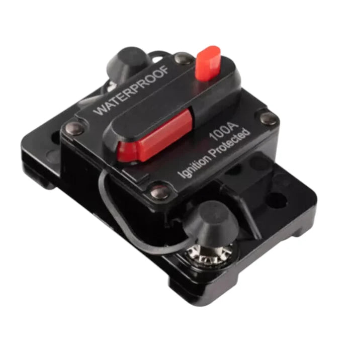 dc 100a flush mounted circuit breaker for 12v and 24v battery protection