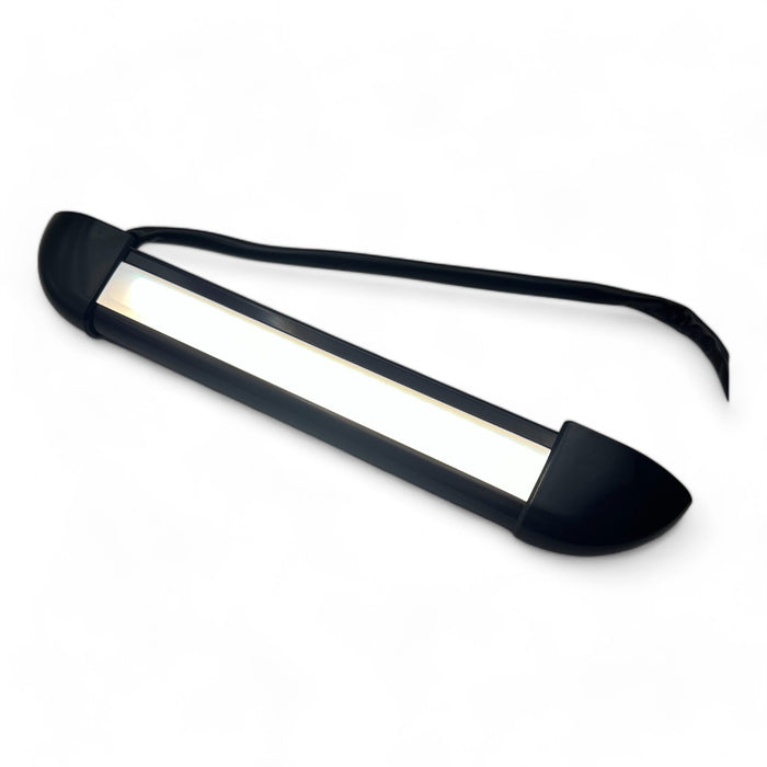 12v black exterior LED light 26cm on bench