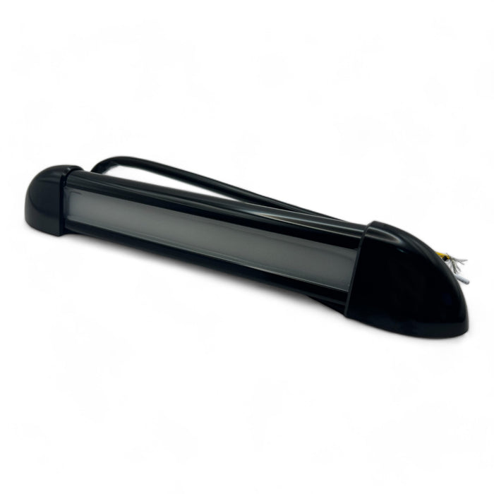 12v waterproof exterior LED light in black finish