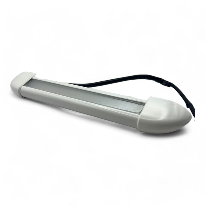 slim white 12v exterior LED bar showing LED detail
