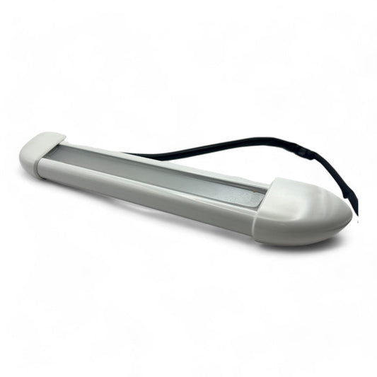 slim white 12v exterior LED bar showing LED detail