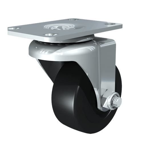3-inch Swivel Caster with Black Rubber Tire