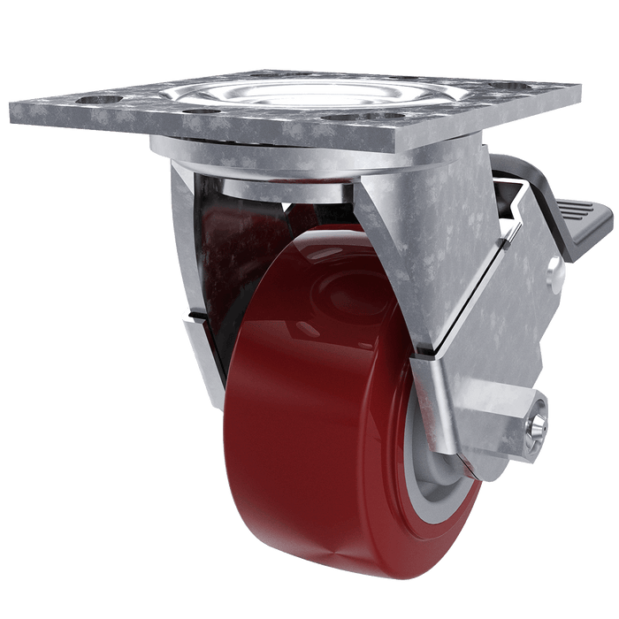 4-inch Poly Hi-Tech Swivel Caster with Brake
