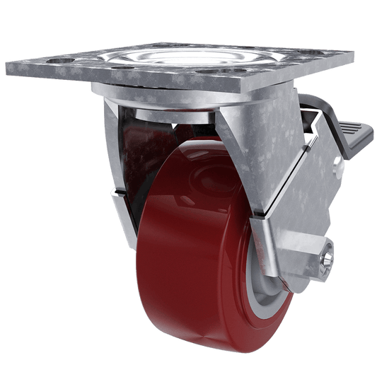 4-inch Poly Hi-Tech Swivel Caster with Brake