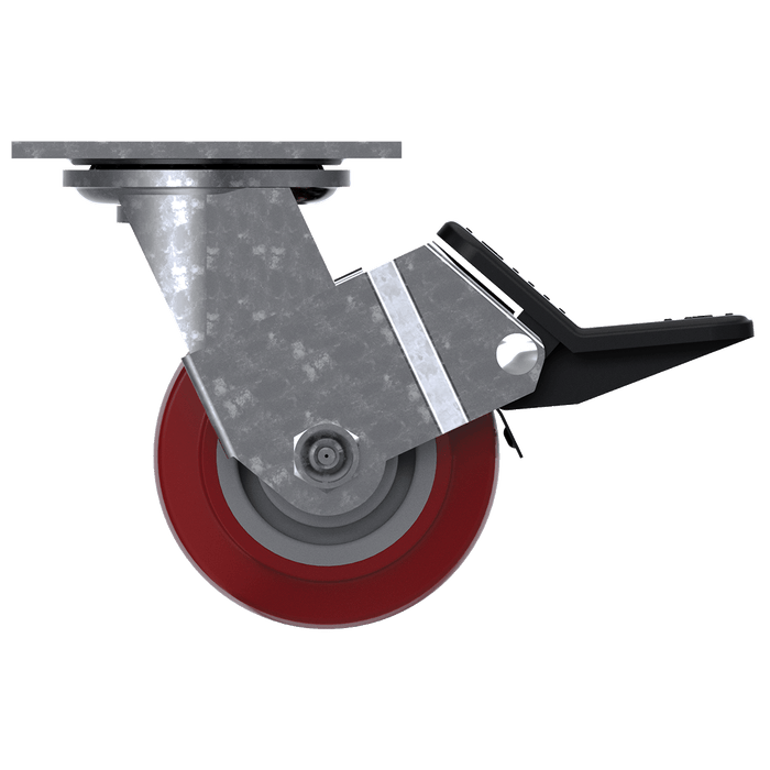 4-inch Poly Hi-Tech Swivel Caster with Brake