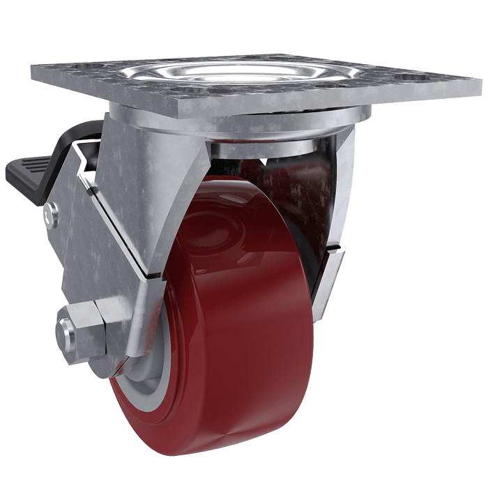 4-inch Poly Hi-Tech Swivel Caster with Brake