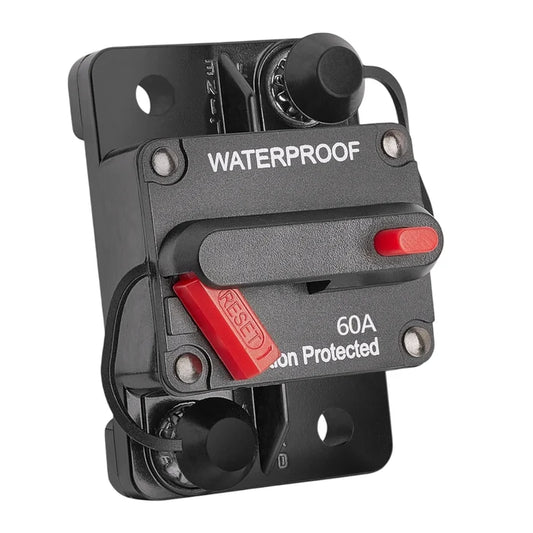 60 amp flush mount dc circuit breaker for caravan or rv electrical systems