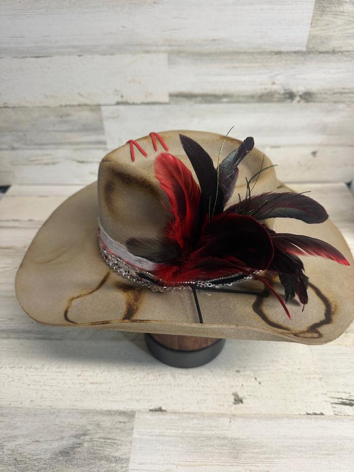 Red Dirt Wild Child Custom Cowgirl Hat  by Calamity Anne